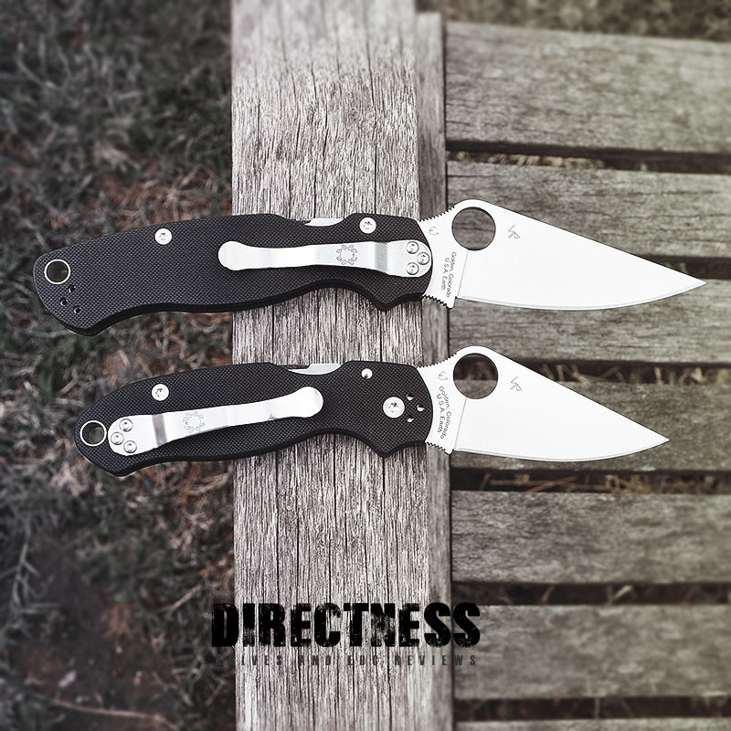 Spyderco PM2 and Para 3
