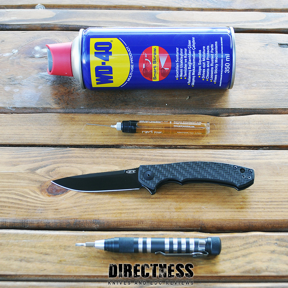 Tools for dismantling pocket knife